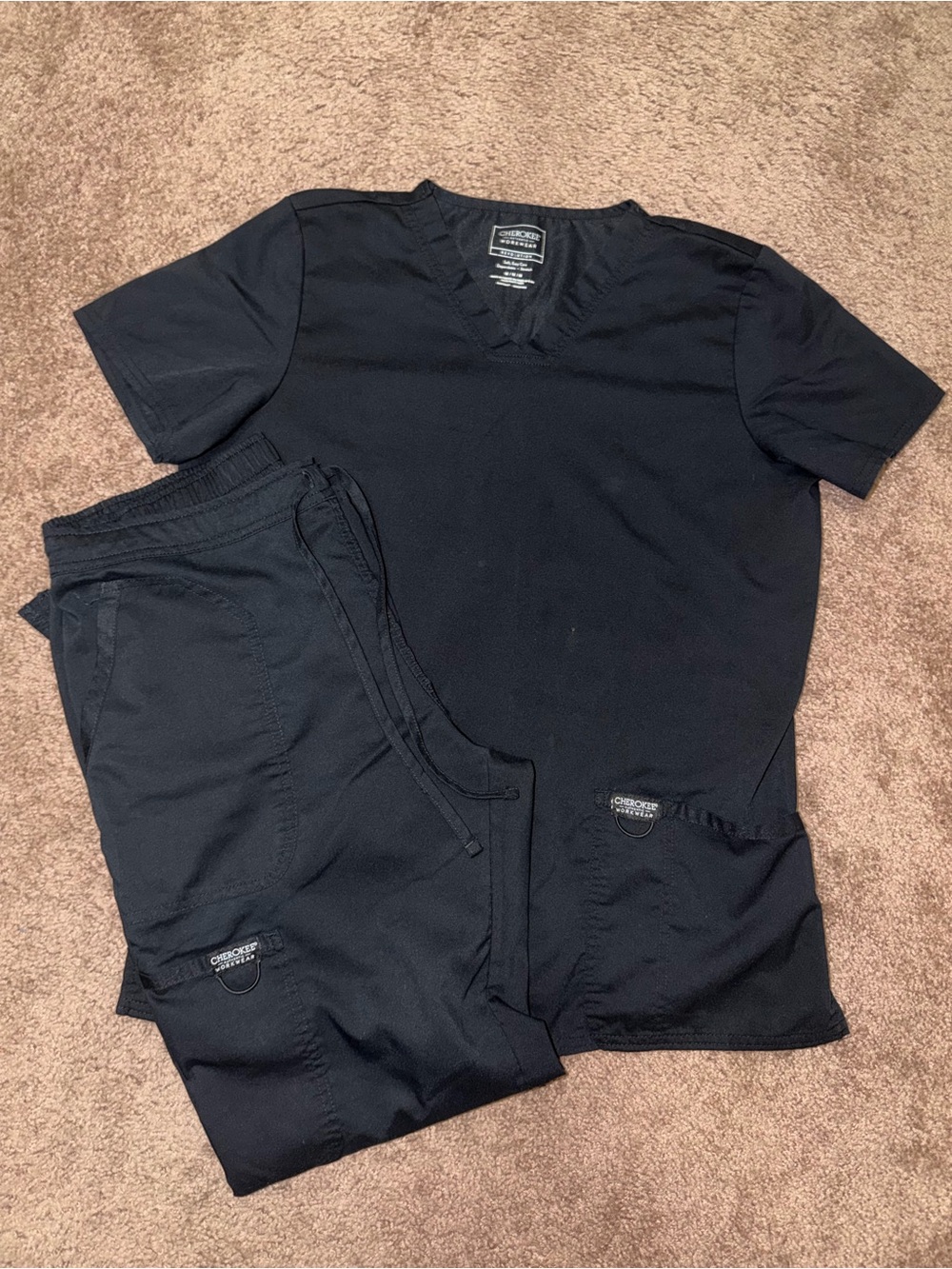 Cherokee Black Scrub Set
